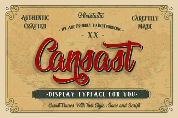 Cansast: The Nostalgic Display Font for Handmade Brands