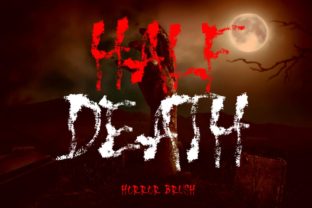 Half Death: A Raw Blackletter Font for Horror Branding