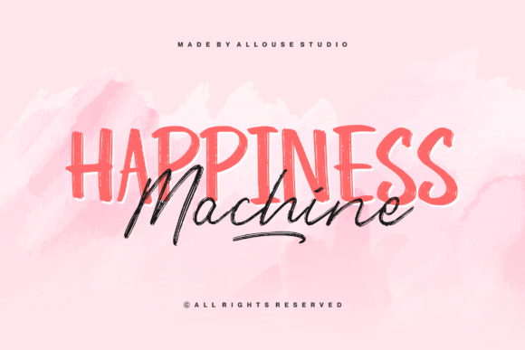 Happiness Machine Duo: The Brushed Typeface for Viral Content