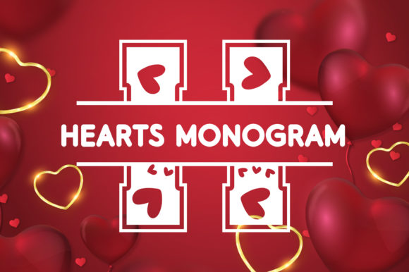 Hearts Monogram Font for Bold Campaign Headlines