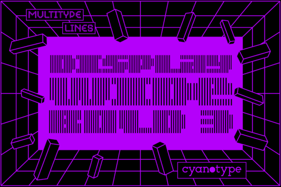 MultiType Lines Display Wide Bold 3 for Modern Craft Branding