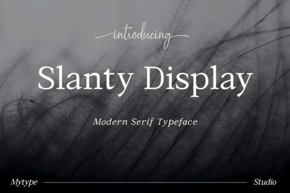 Slanty Display: The Elegant Serif Font for Luxury Branding